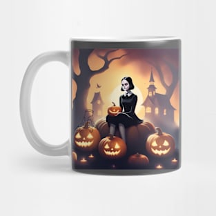 Wednesday Addams Pumpkin Mug